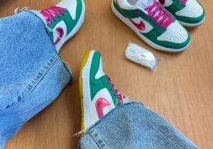 Dunk Low - Green & Fuxia